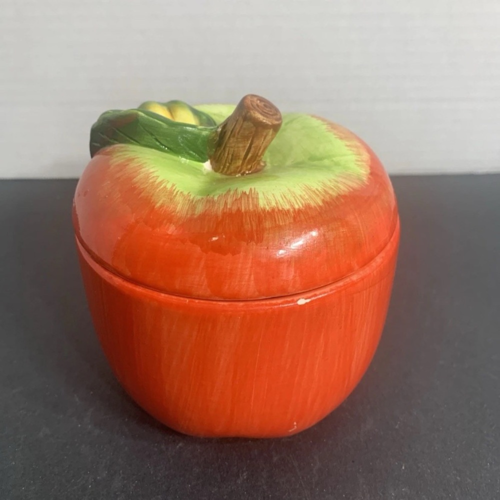 Apple Shaped Ceramic Container